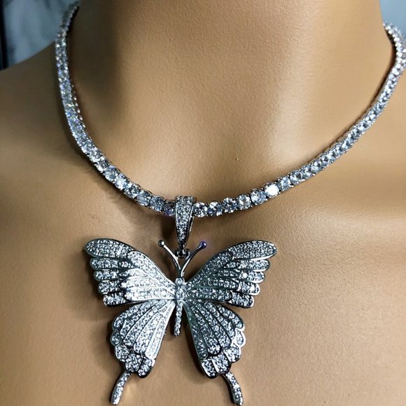 Jewelry - Silver Butterfly Necklace - NWT
